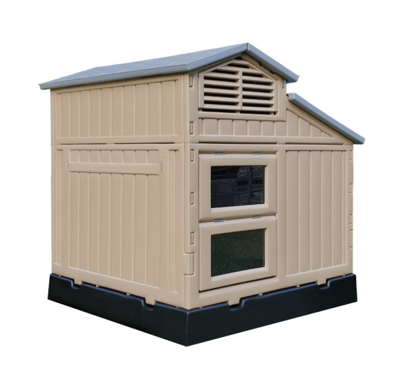 Dog house without optional food and water nook